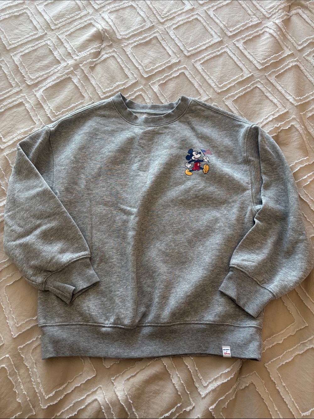 Old Navy Gray Mickey Mouse Crewneck Sweatshirt